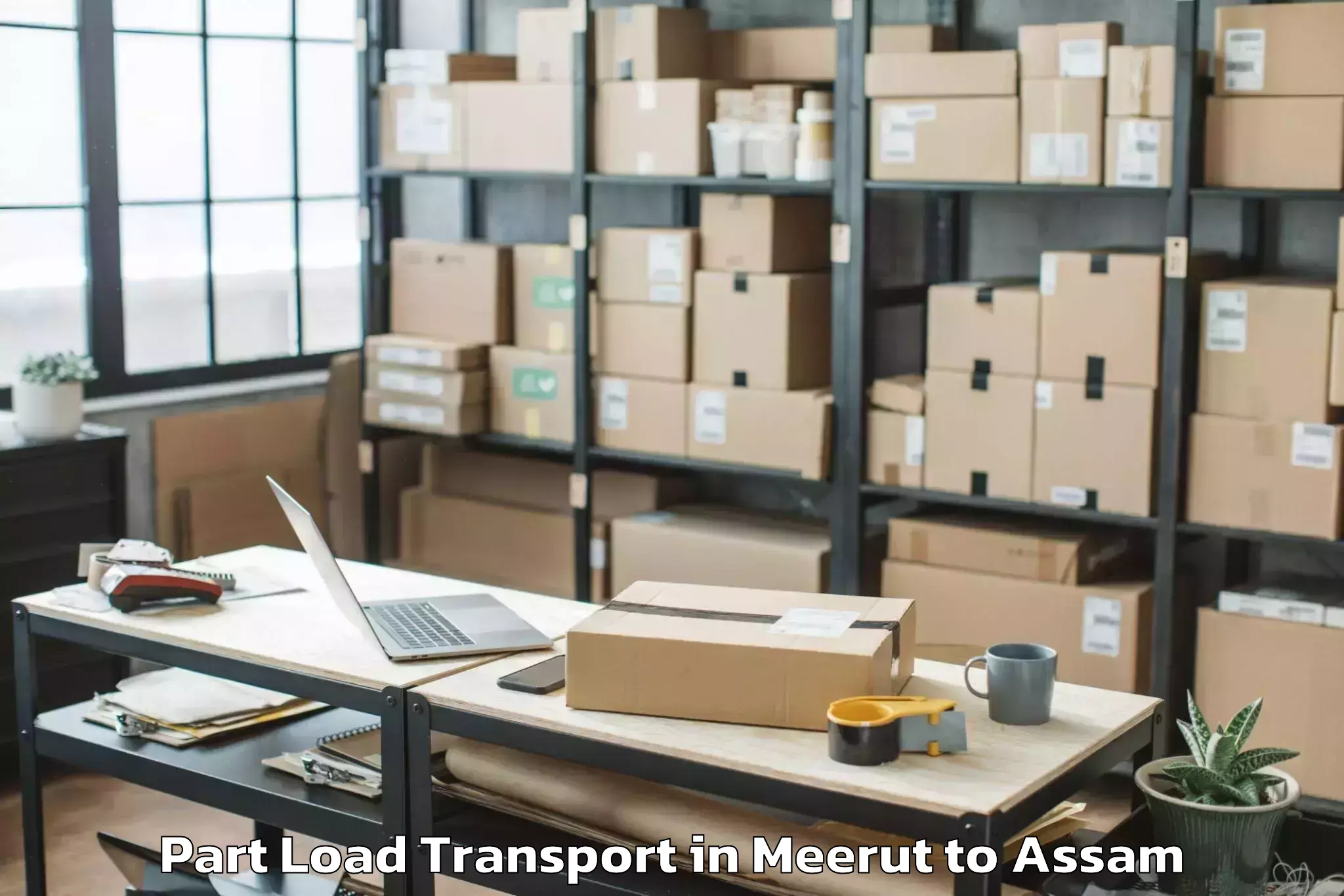 Get Meerut to Sonapur Part Load Transport